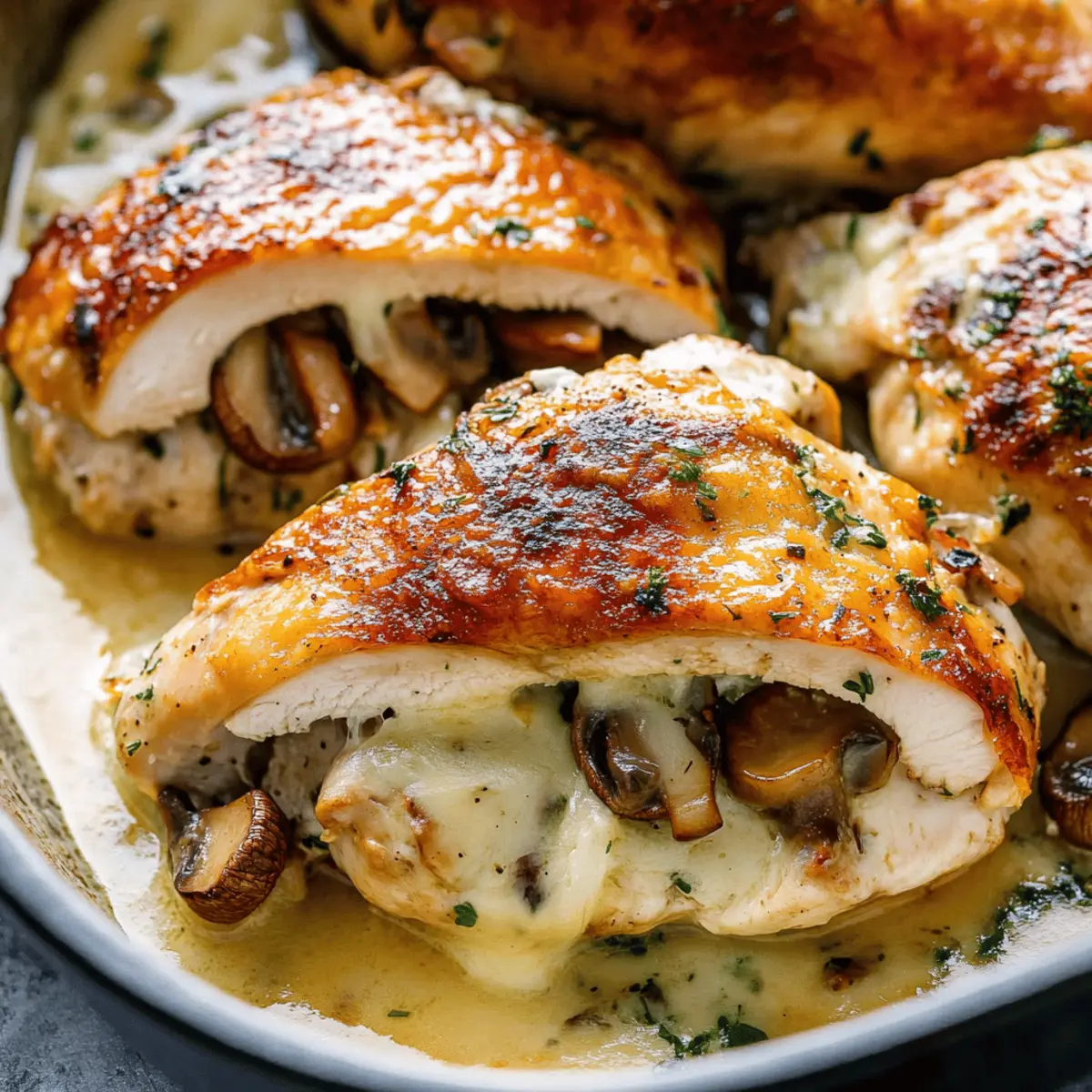 Mushroom Stuffed Chicken