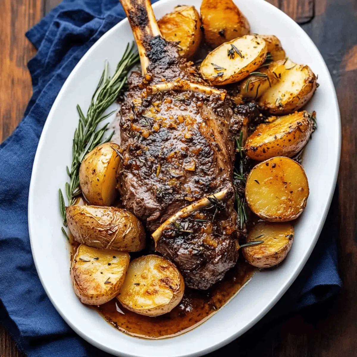 Greek Slow Roast Leg of Lamb with Potatoes