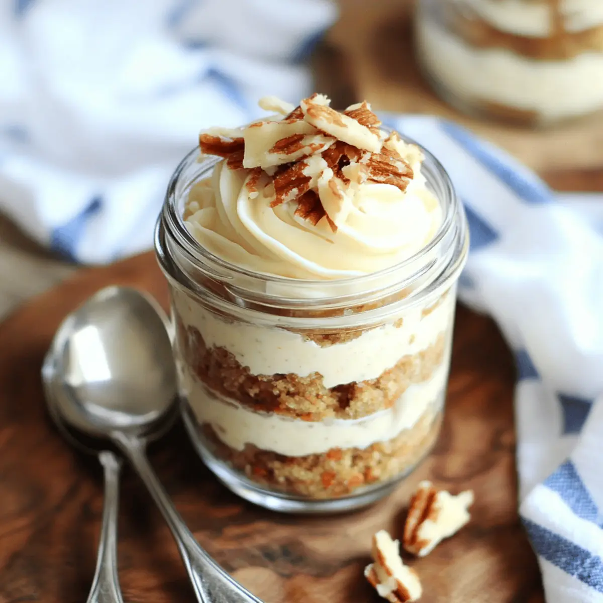 Delicious Carrot Cake in a Jar with Cream Cheese Frosting Recipe