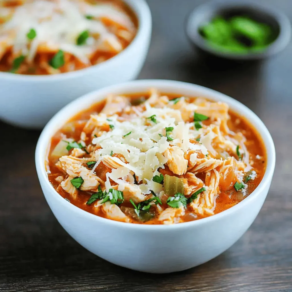 Easy Crockpot Chicken Parmesan Soup