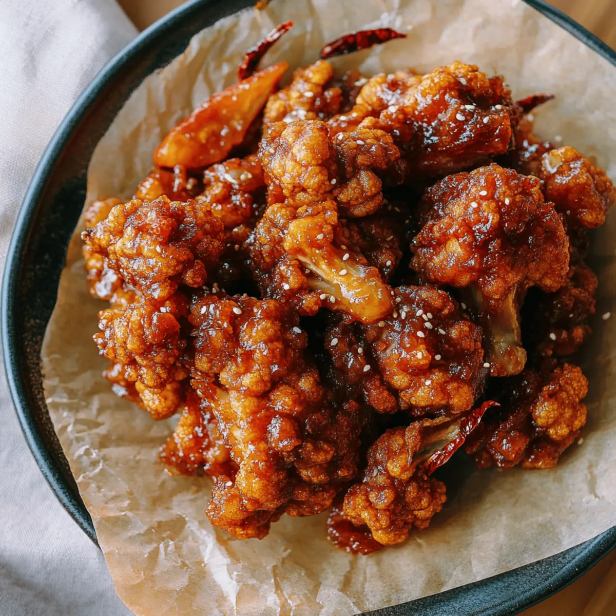 Crispy Korean Fried Cauliflower Recipe with Gochujang Sauce