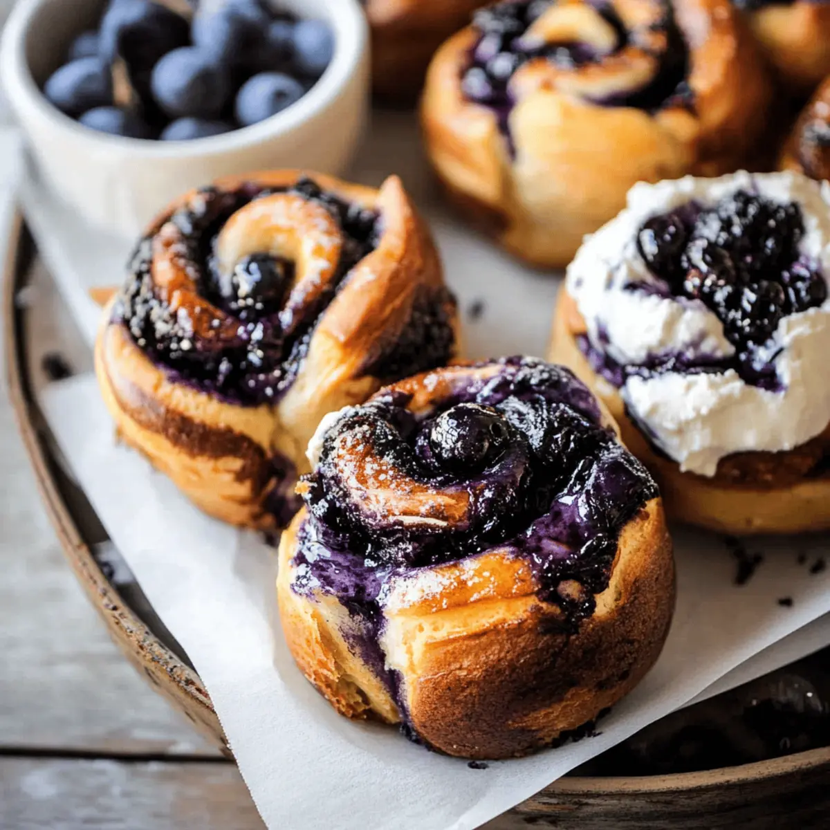 Wild Blueberry Ricotta Sweet Buns with Lemon Icing Recipe
