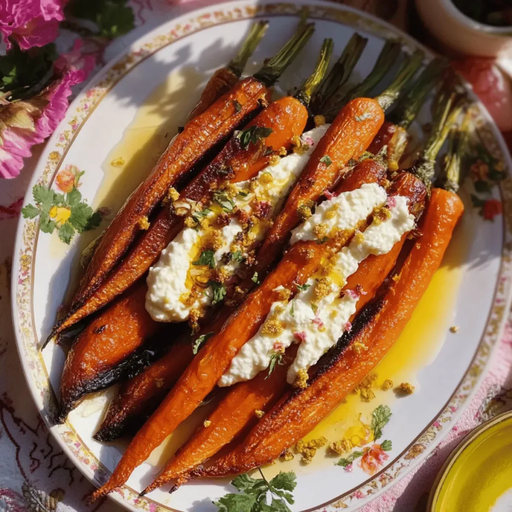 Roasted Carrots with Whipped Ricotta & Hot Honey