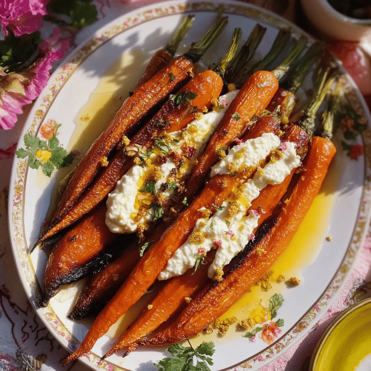 Roasted Carrots with Whipped Ricotta & Hot Honey