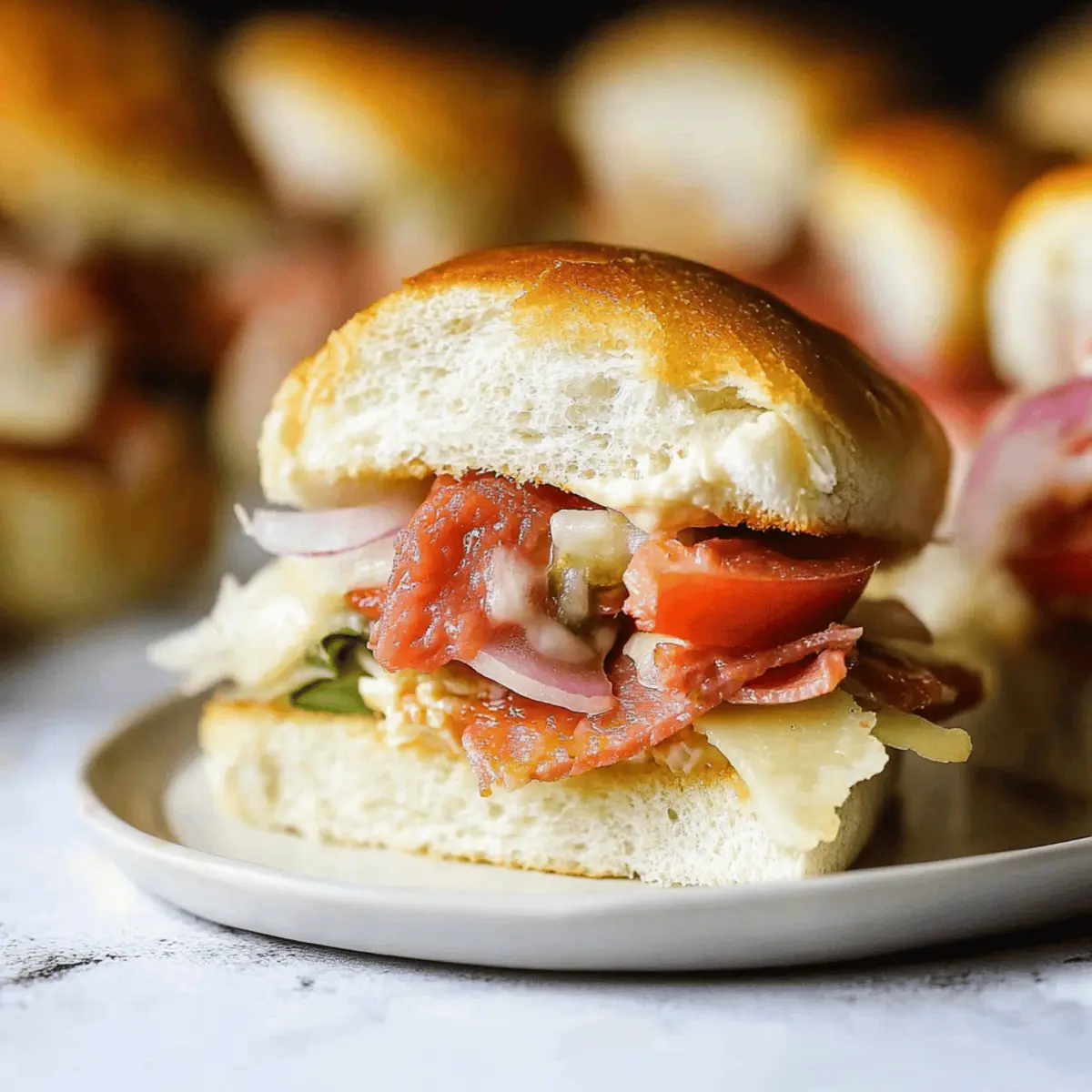 Family-Friendly Italian Grinder Sliders on Hawaiian Buns Recipe