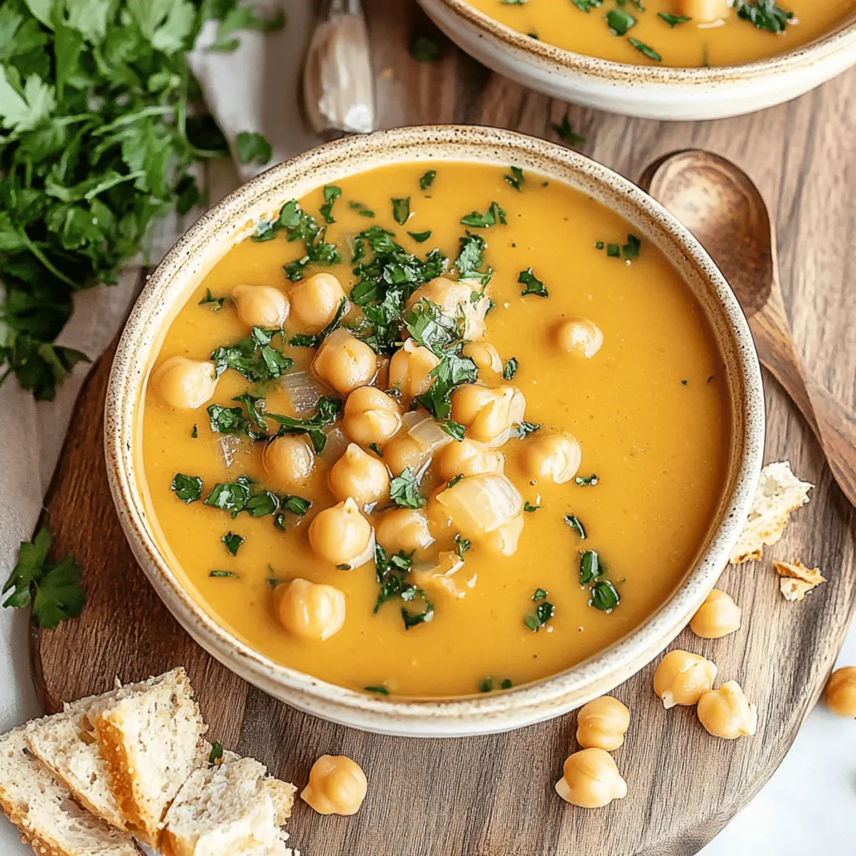 Delicious Vegan Garlic Chickpea Soup Recipe Ready in 35 Minutes