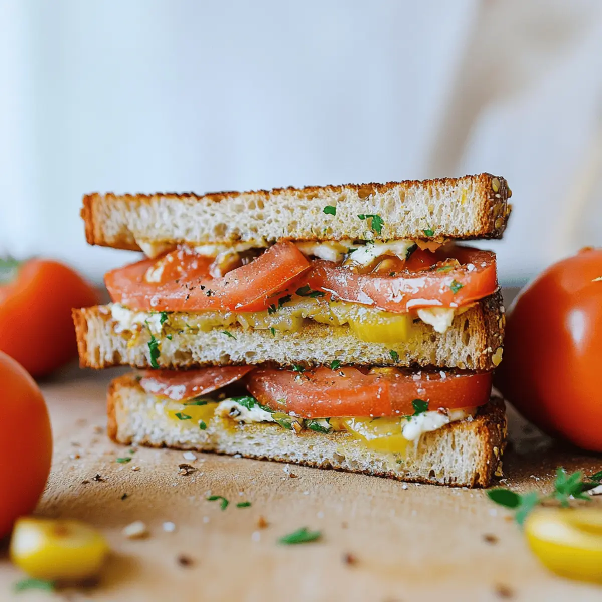 The Best Tomato Sandwich Recipe with Heirloom Tomatoes and Chives