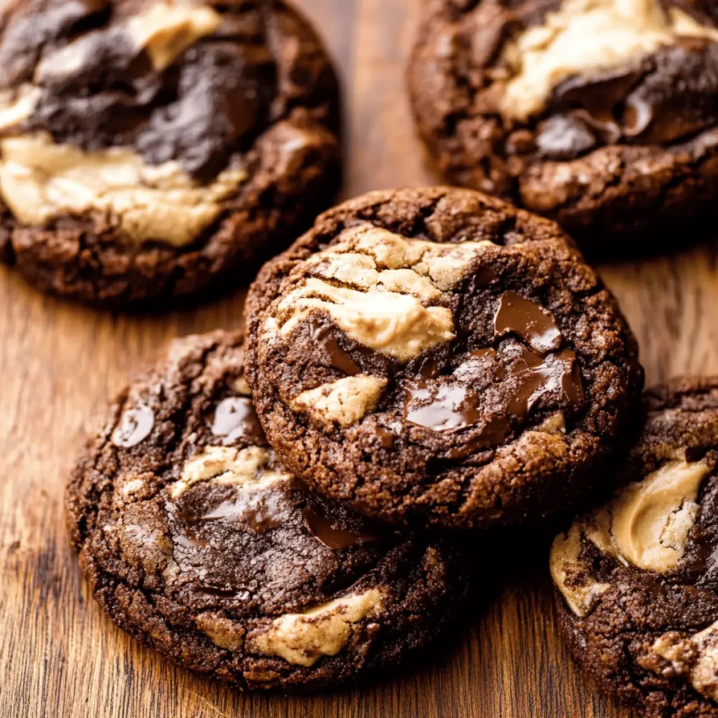 Peanut Butter Brownie Swirl Cookies