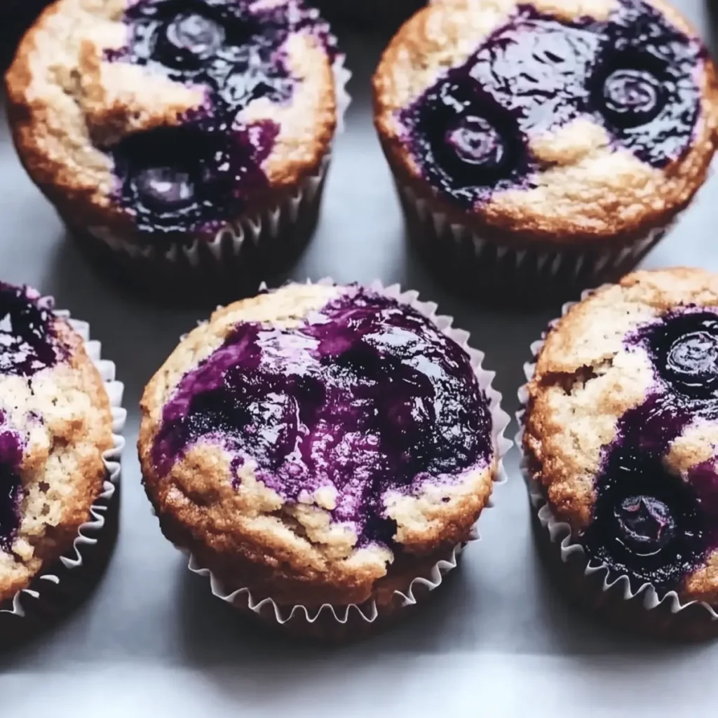 Cardamom-Spiced Blueberry Jam Muffins