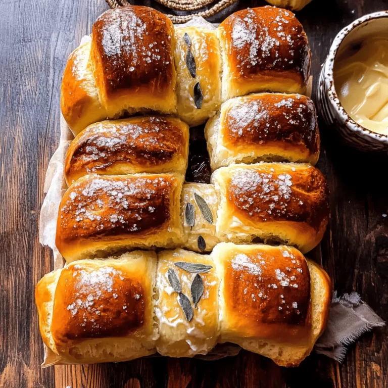 Salted Sage Honey Butter Brioche Rolls