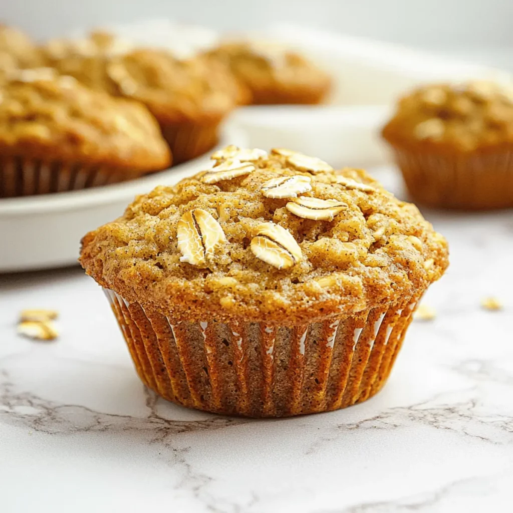Bakery-Style Cinnamon Oatmeal Muffins