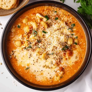 Creamy Crock Pot Chicken Parmesan Soup Recipe