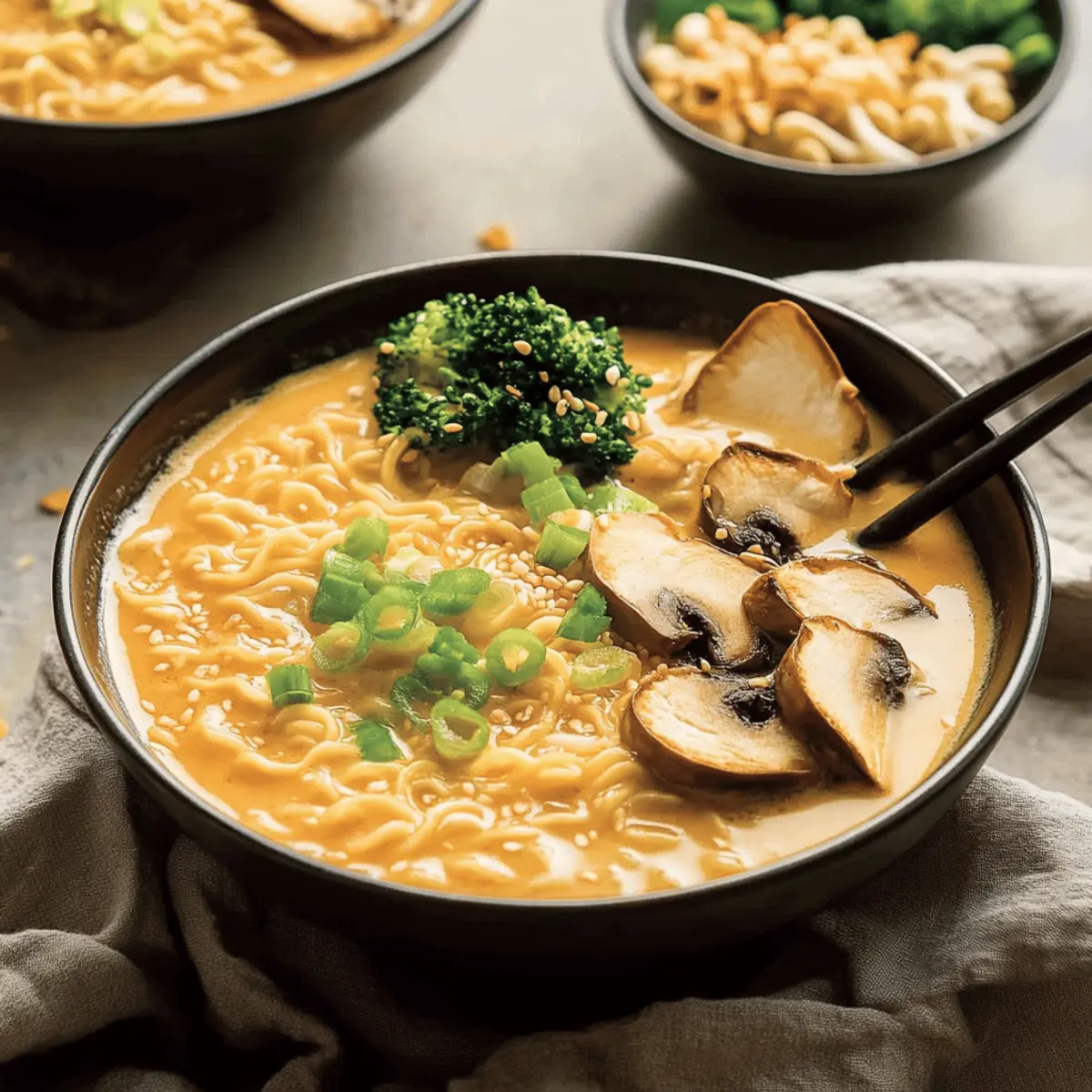Delicious Vegan Sesame Ramen Recipe with Creamy Tahini Sauce