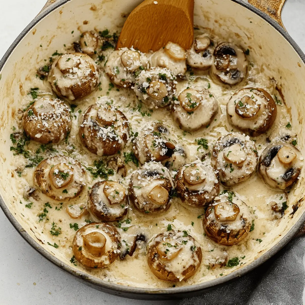 Delicious Garlic Parmesan Mushrooms in Creamy Sauce Ready in 10 Minutes