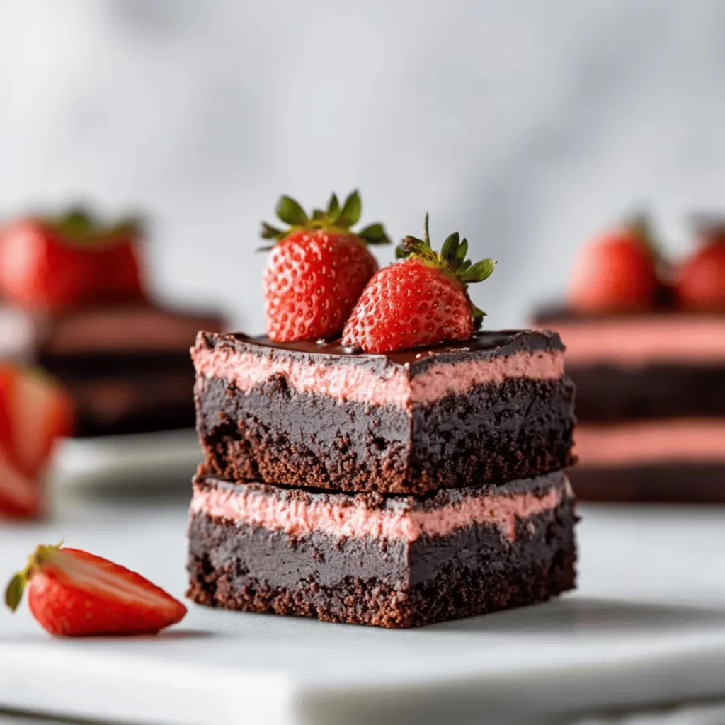 Chocolate Strawberry Brownies