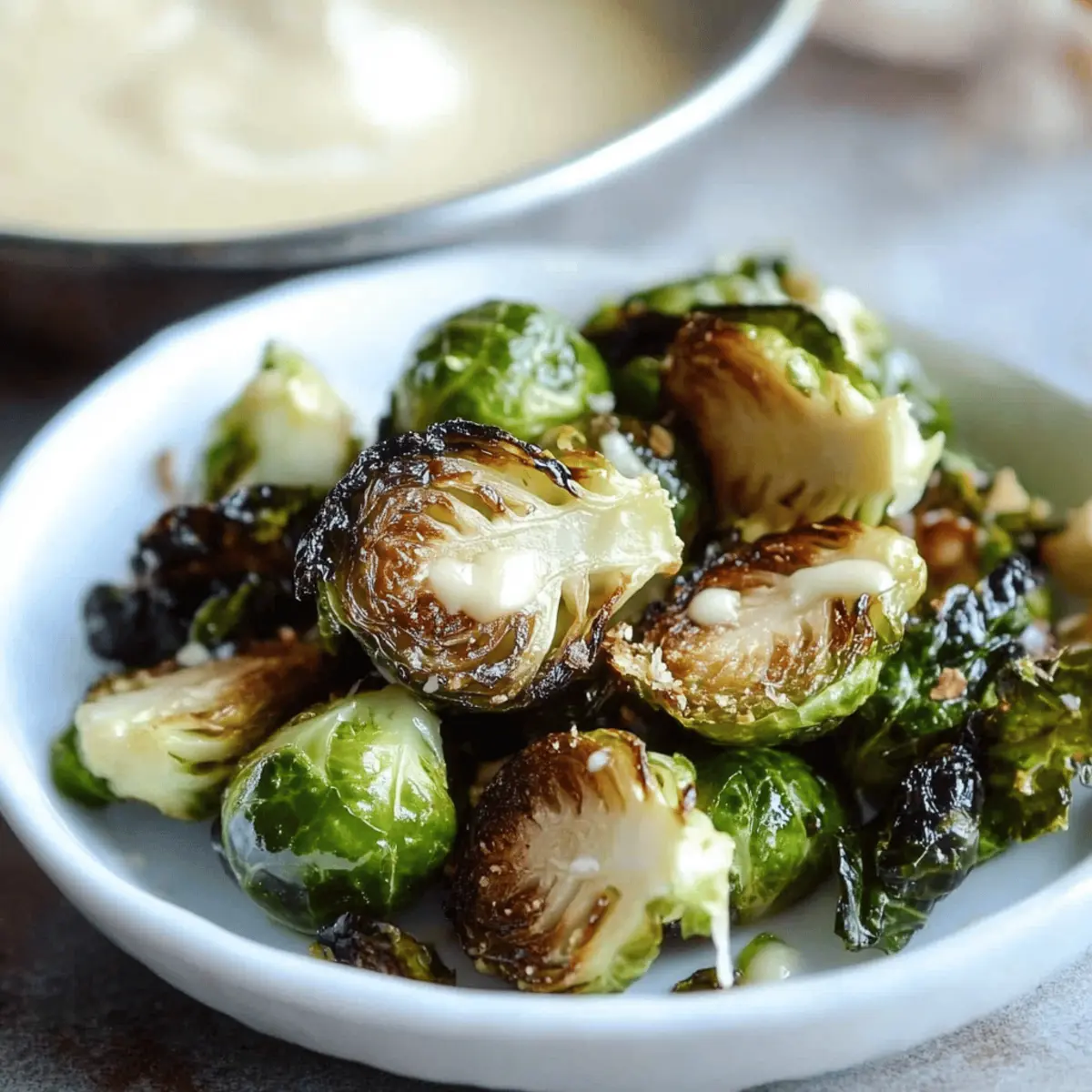 Crispy Brussels Sprouts à l’ail ou au miel with Smoky Honey Aioli