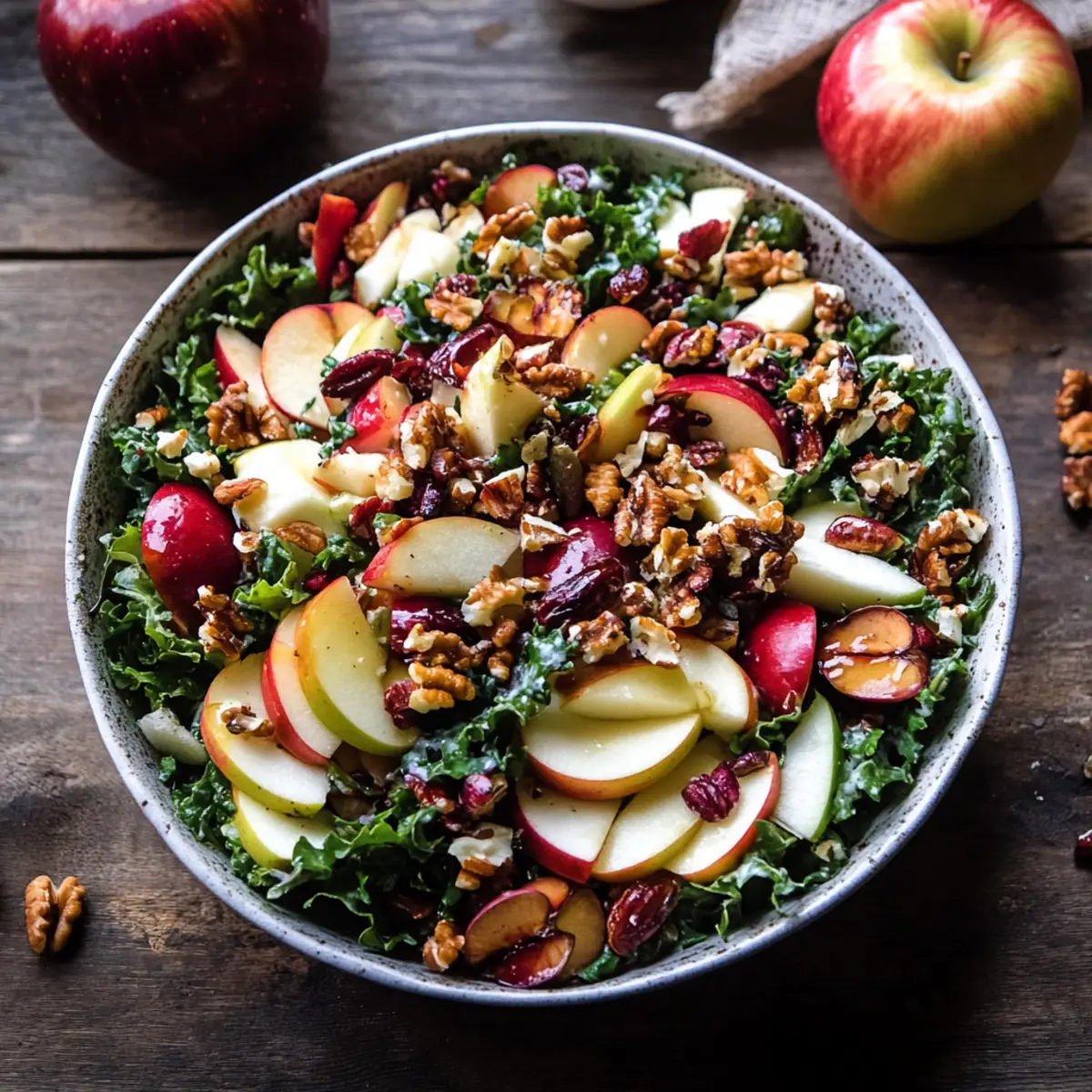 Autumn Harvest Apple Salad with Honeycrisp and Kale Recipe