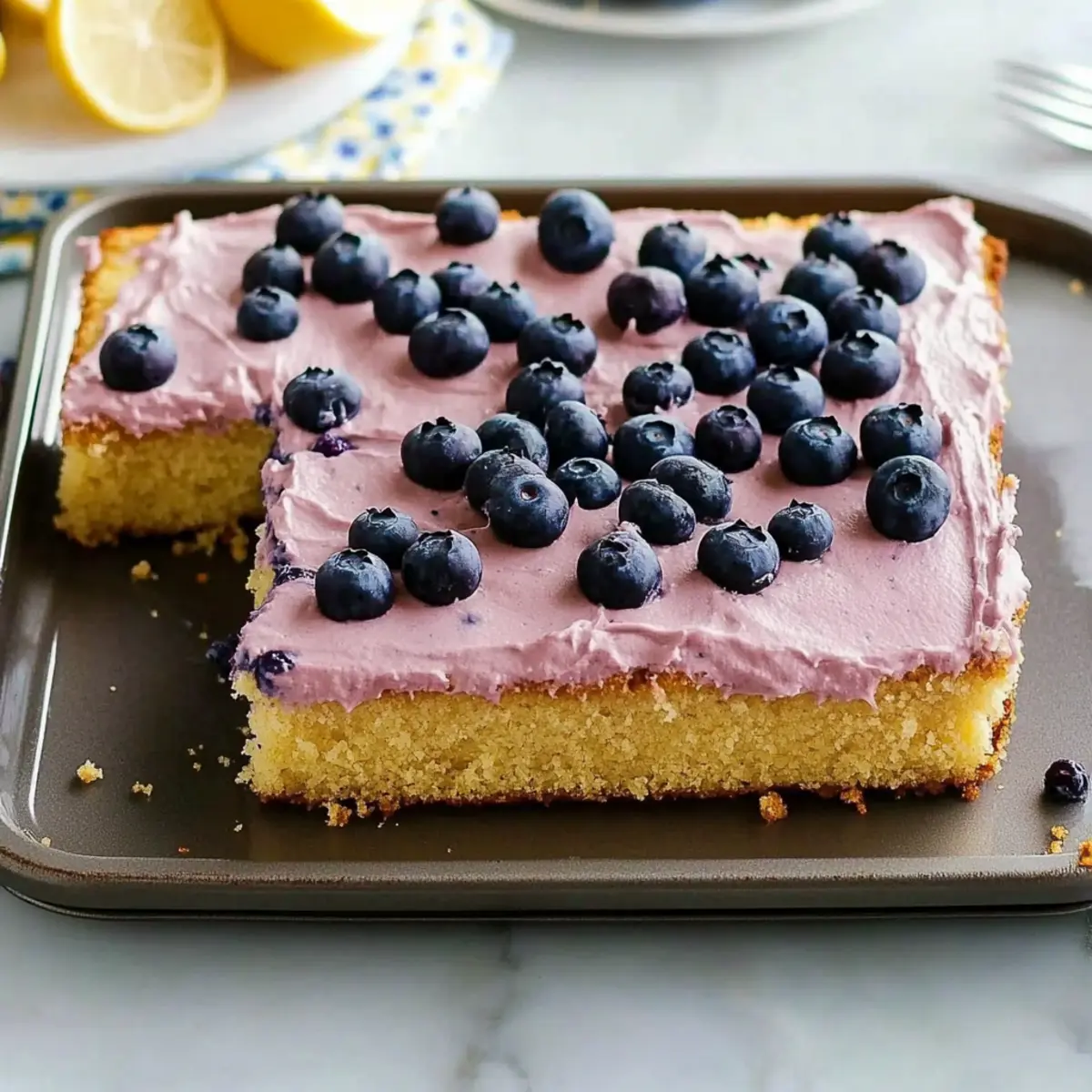 Easy Lemon Blueberry Sheet Cake Recipe for a Refreshing Treat