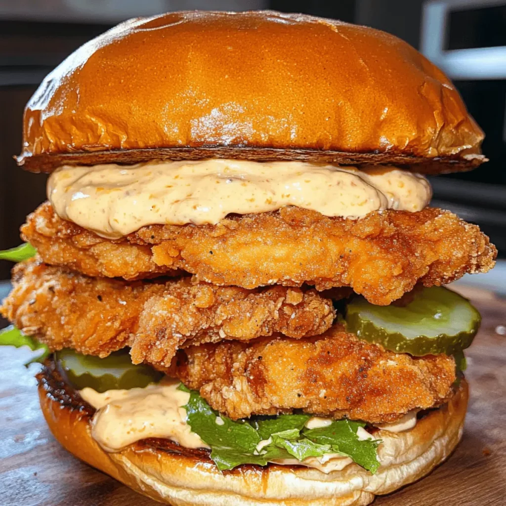 Spicy Chicken Sandwich with Creamy Homemade Sauce