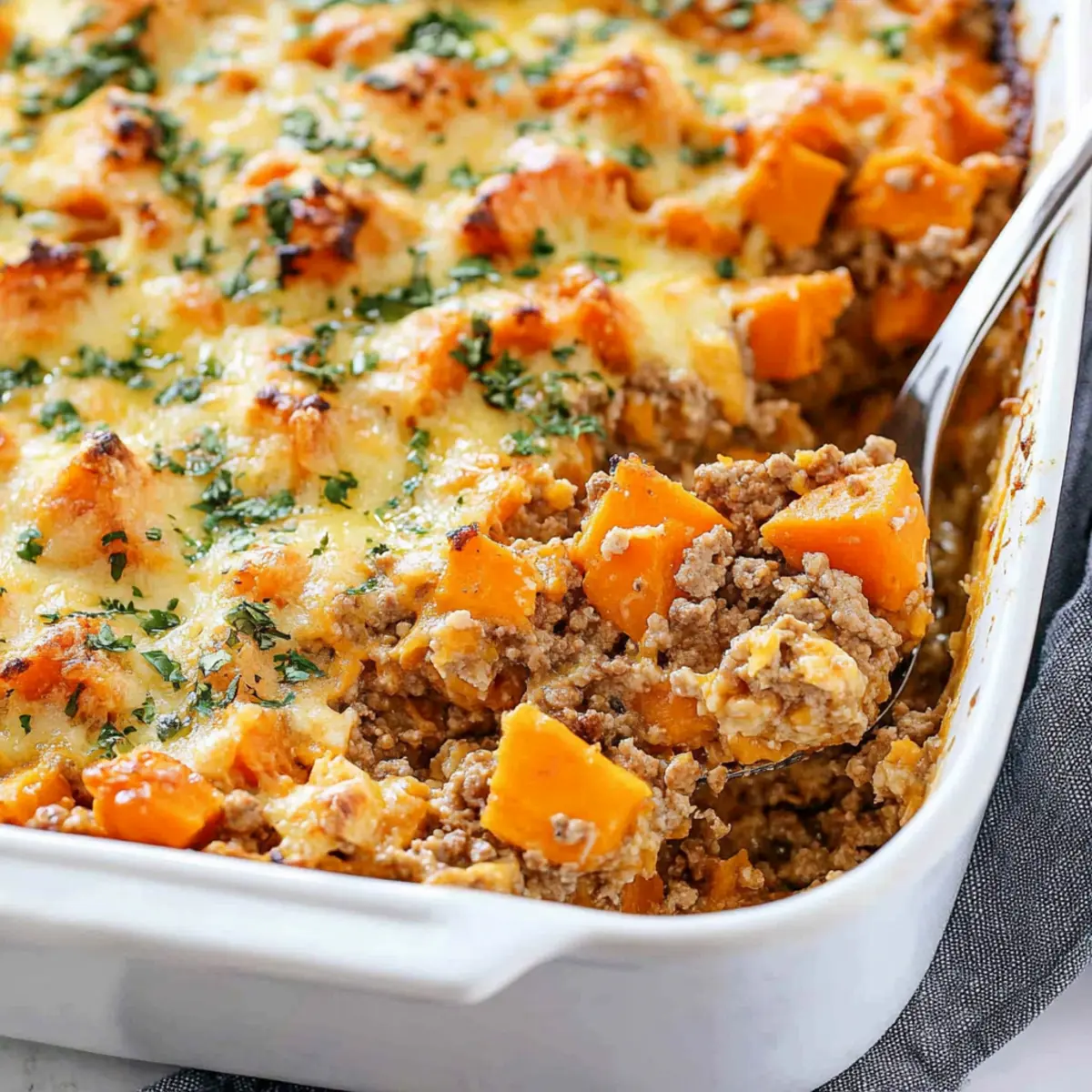 Savory Ground Turkey Sweet Potato Casserole Recipe for Families