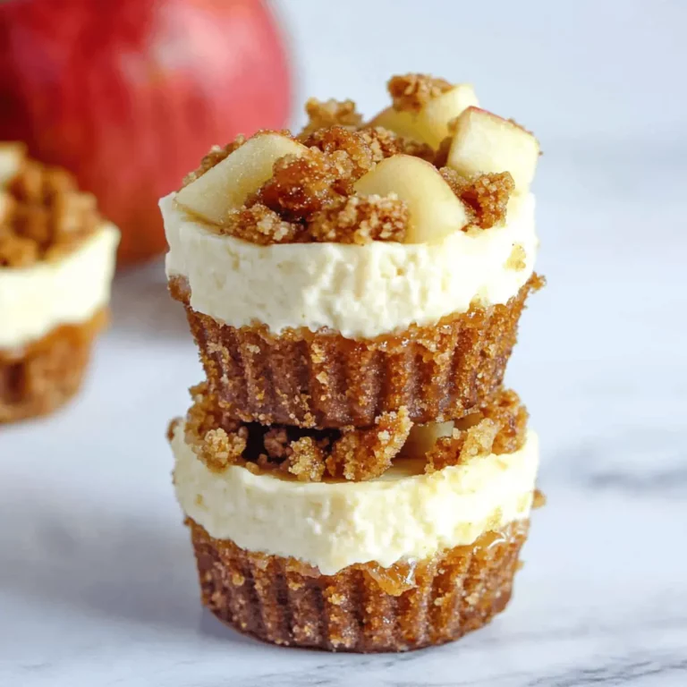 Easy Apple Crisp Mini Cheesecakes