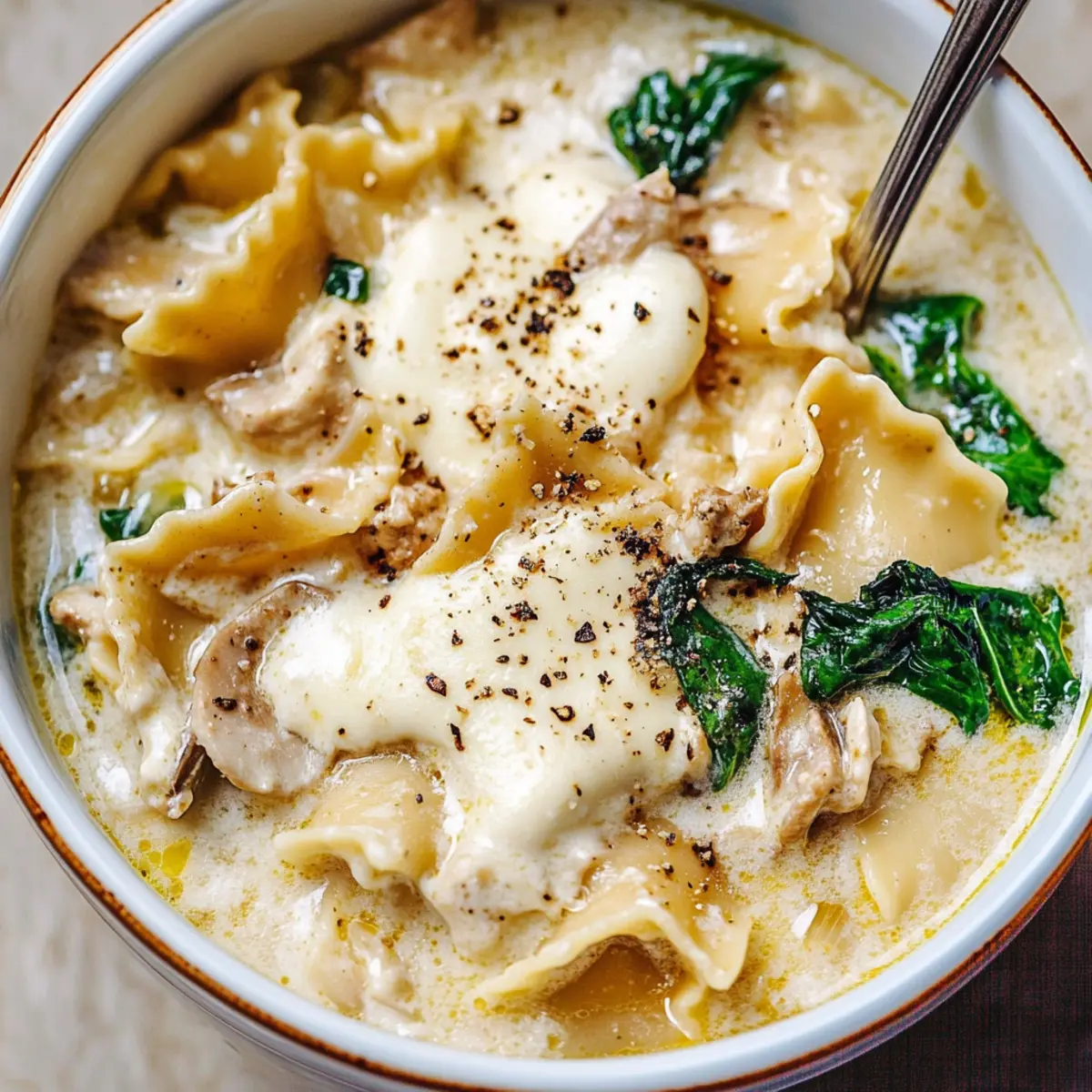 Cozy White Lasagna Soup with Creamy Flavor Perfect for Winter