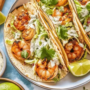 Shrimp Tacos with Cilantro Lime Slaw