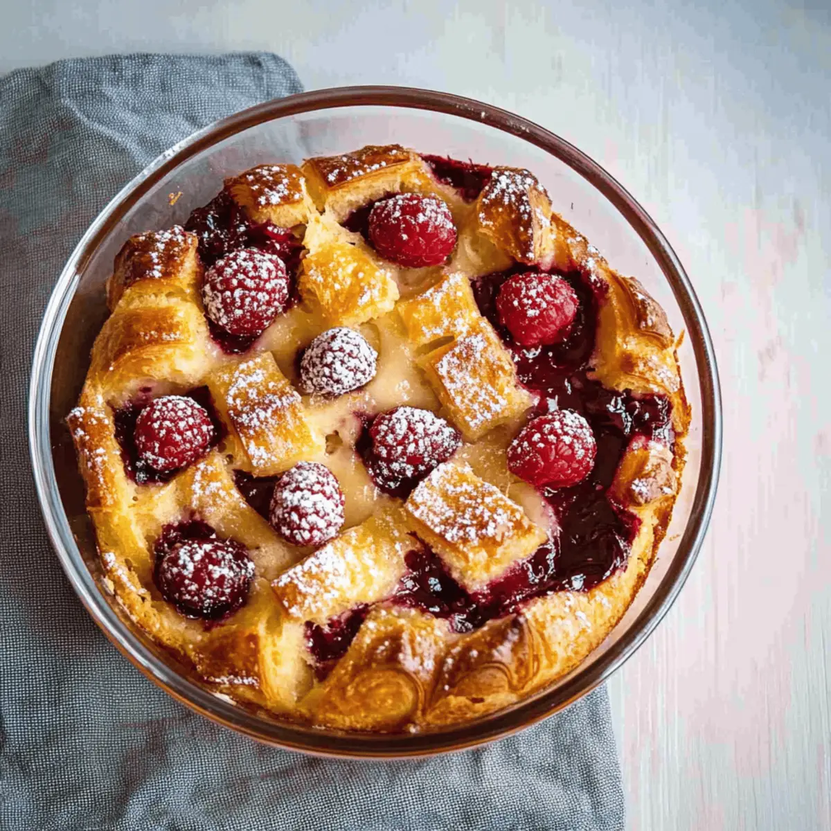 Decadent Chocolate & Raspberry Croissant Pudding Recipe