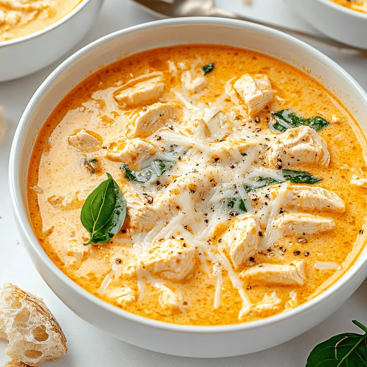 Cozy Crock Pot Creamy Chicken Parmesan Soup Recipe for Fall