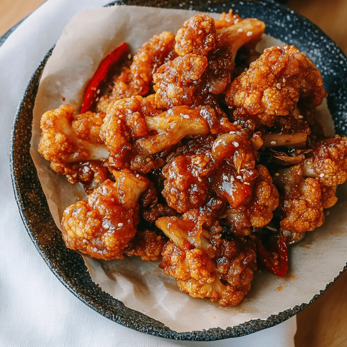 Crispy Korean Fried Cauliflower Recipe with Gochujang Sauce