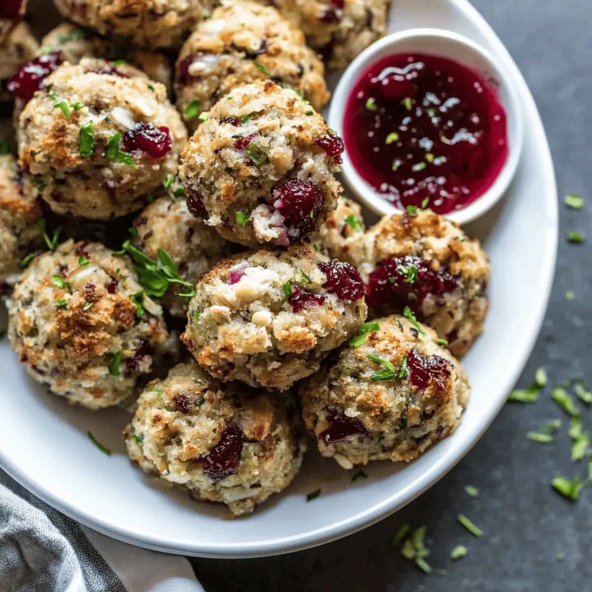 Delicious Cranberry & Turkey Stuffing Balls Ready in 30 Minutes