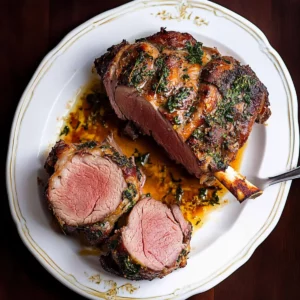 Perfectly Slow Roasted Boneless Leg of Lamb with Herb Marinade