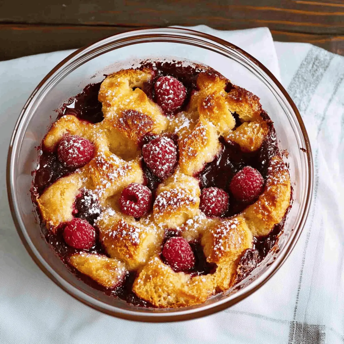 Chocolate & Raspberry Croissant Pudding
