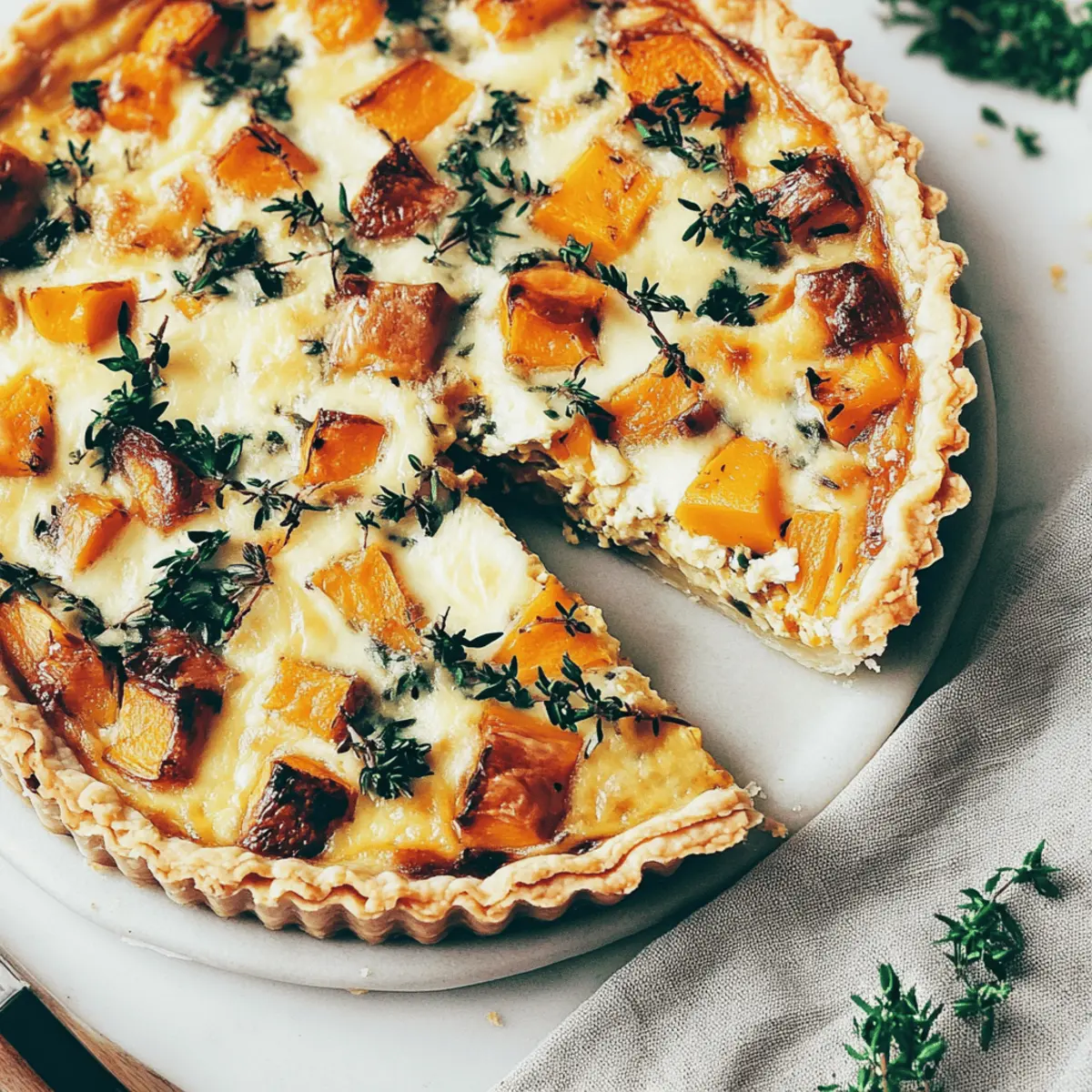Three Cheese Butternut Quiche