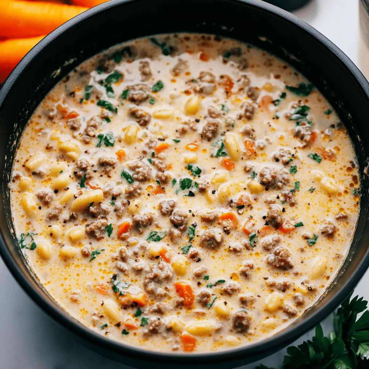 Creamy Parmesan Italian Sausage Ditalini Soup Comfort Bowl Recipe