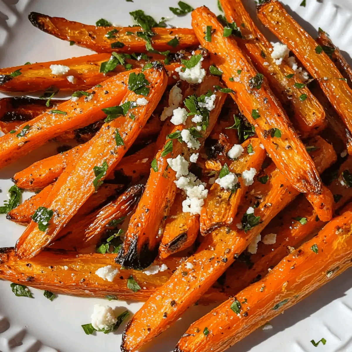 Lemon Dijon Roasted Carrots with Feta and Fresh Herbs Recipe