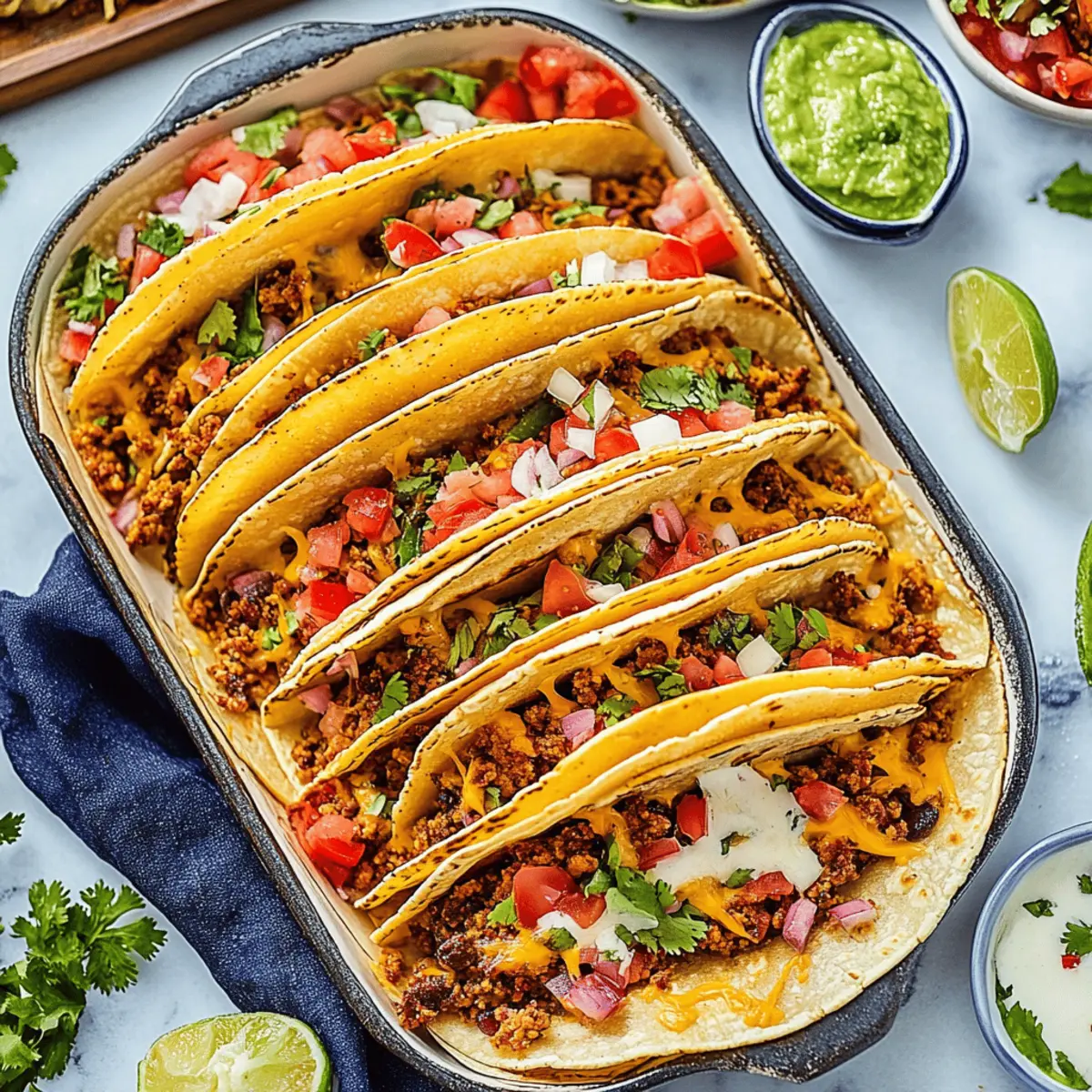 Oven-Baked Cheesy Tacos Recipe with Savory Ground Beef Filling