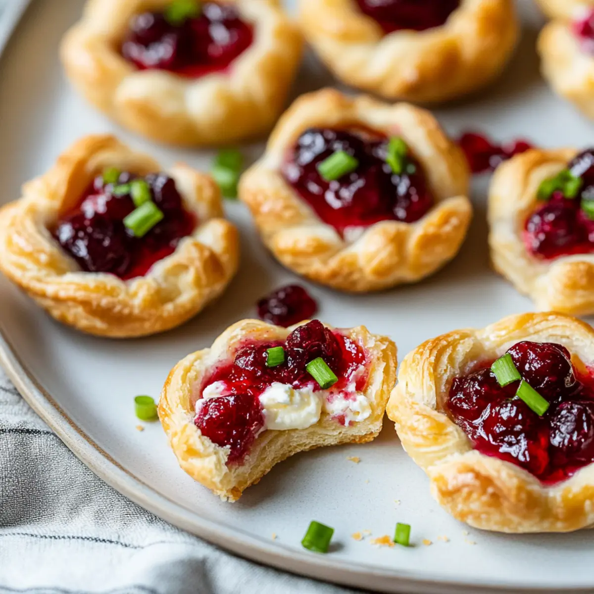 Cranberry Cream Cheese Crescent Bites