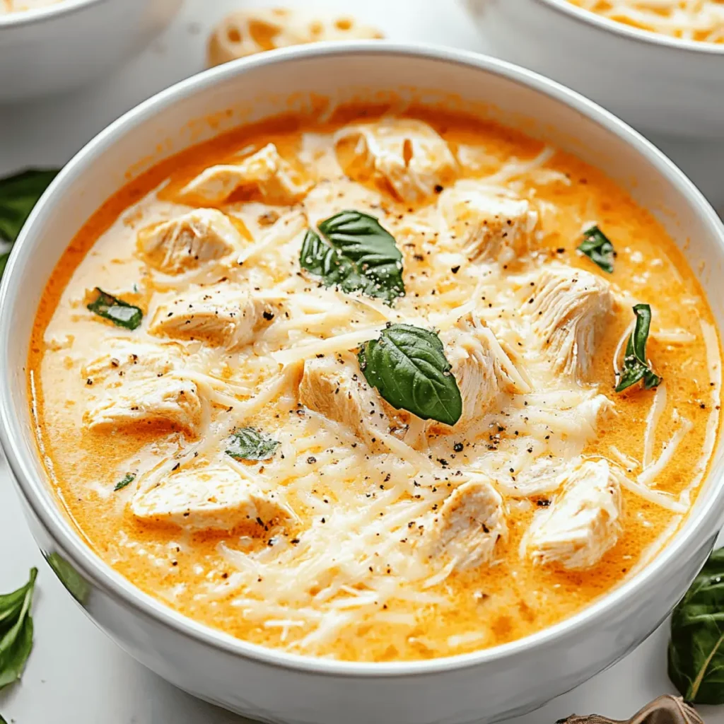 Cozy Crock Pot Creamy Chicken Parmesan Soup Recipe for Fall