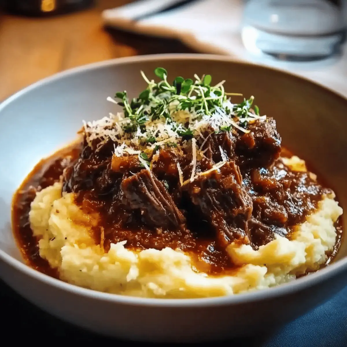 Tender Short Rib Ragu with Parmesan Mashed Potatoes Recipe