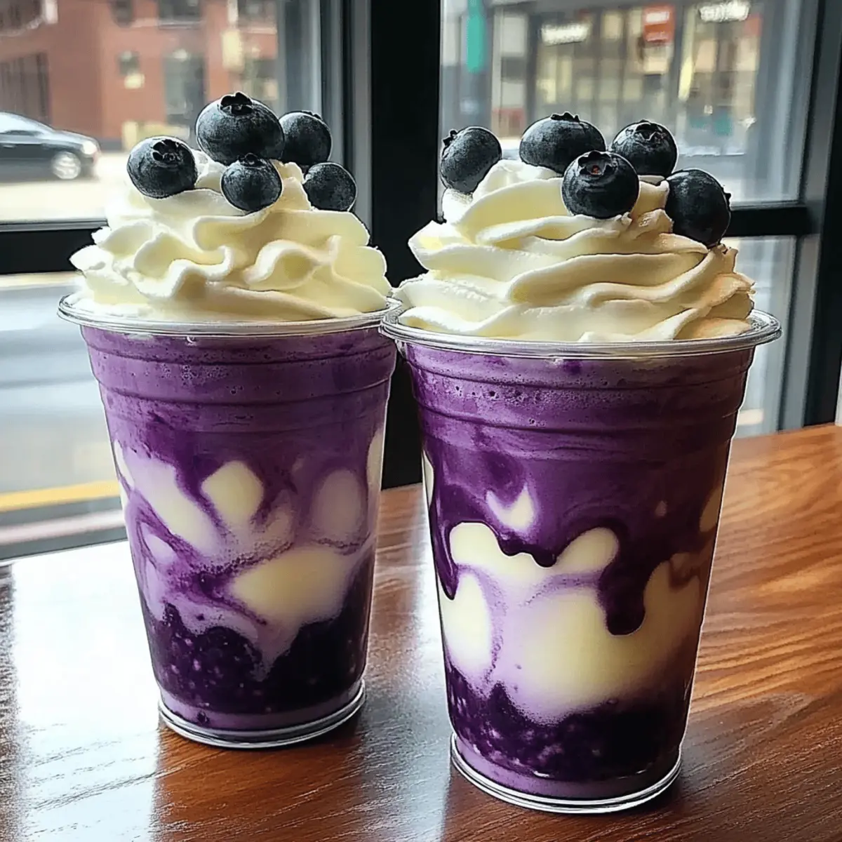 Delicious Copycat Blueberry Cloud Frappe Recipe with Whipped Cream