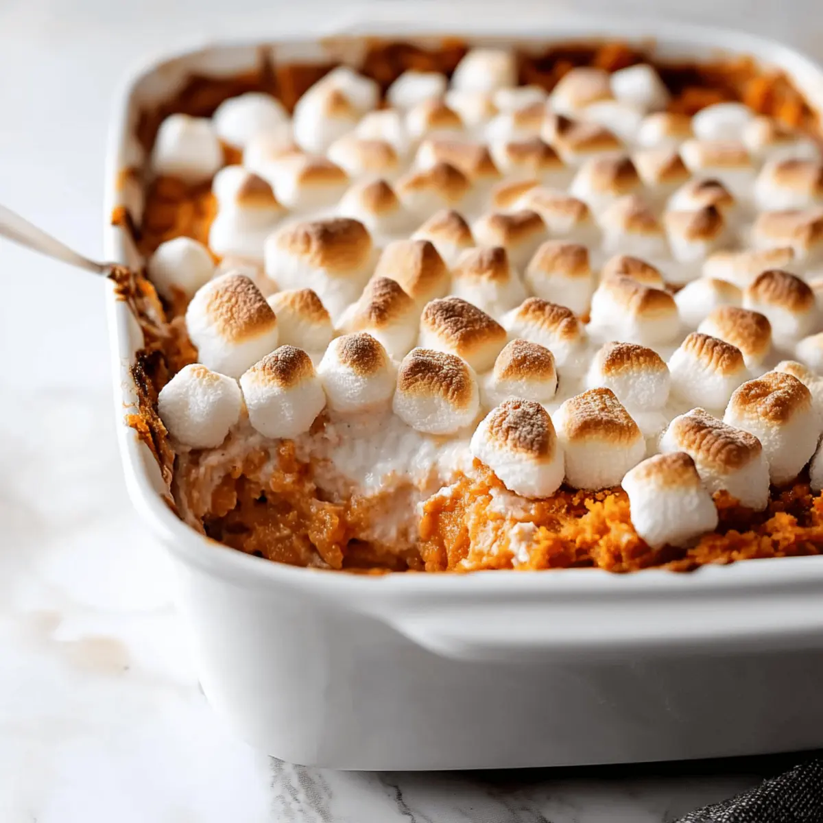 Delicious Sweet Potato Casserole with Marshmallows and Pecans