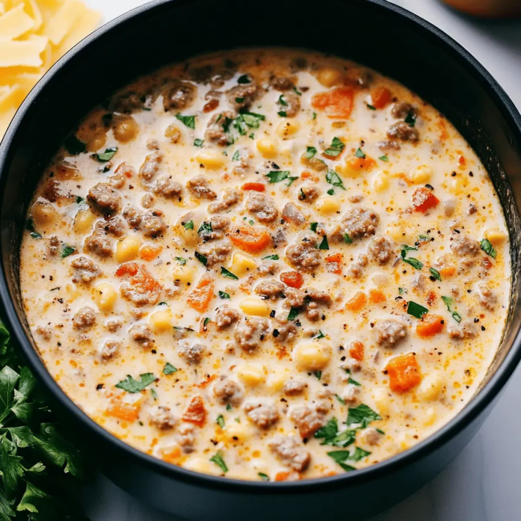 Creamy Parmesan Italian Sausage Ditalini Soup Comfort Bowl