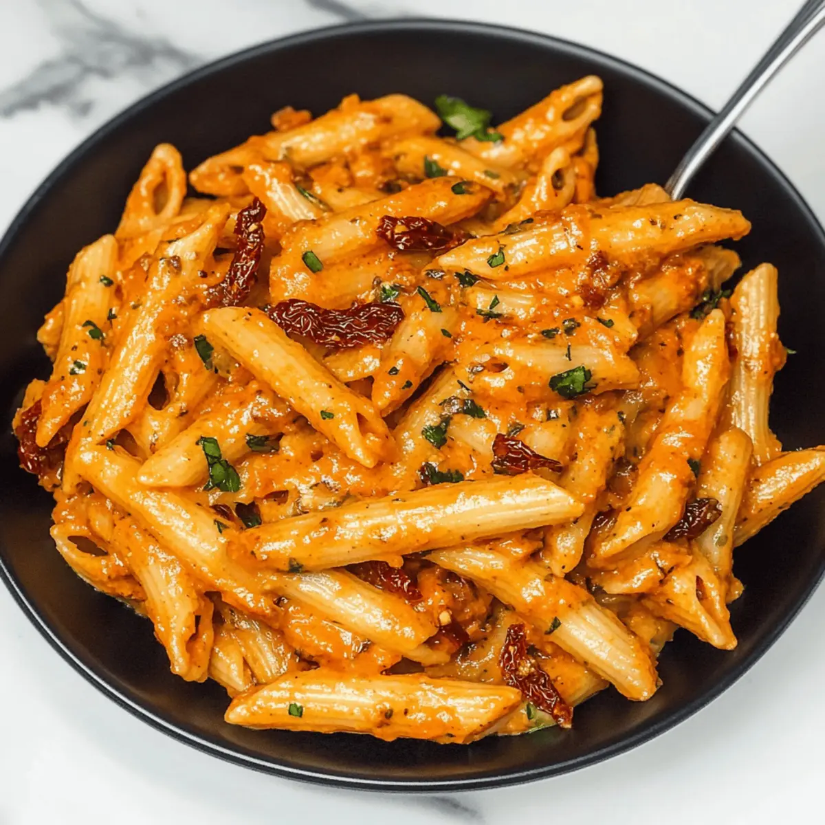 Creamy Sun-Dried Tomato Vegan Pasta Ready in Just 25 Minutes