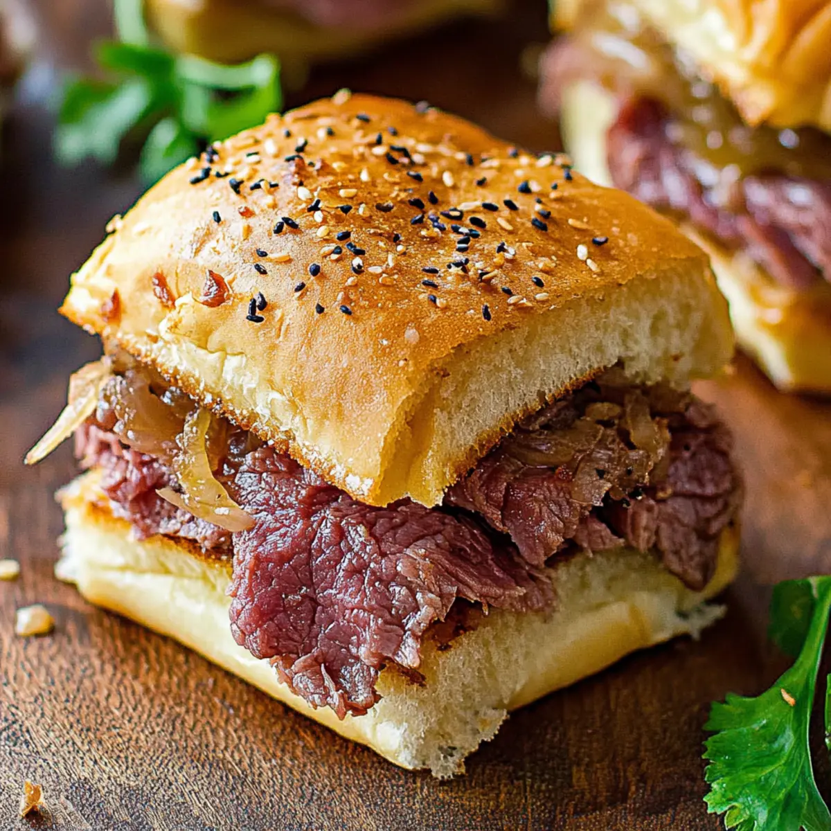 Delicious Roast Beef Sliders with Caramelized Onions Recipe