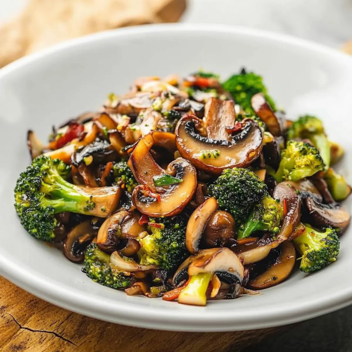 Vegan Broccoli and Mushroom Stir Fry