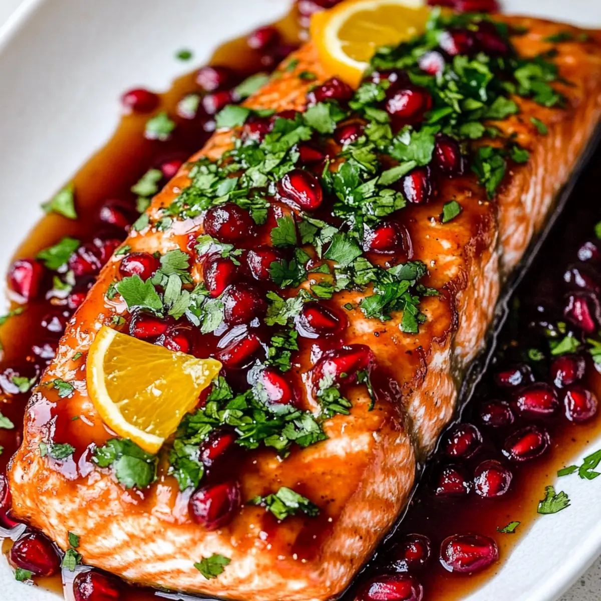 Pomegranate & Orange Glazed Salmon for a Festive Christmas Dinner