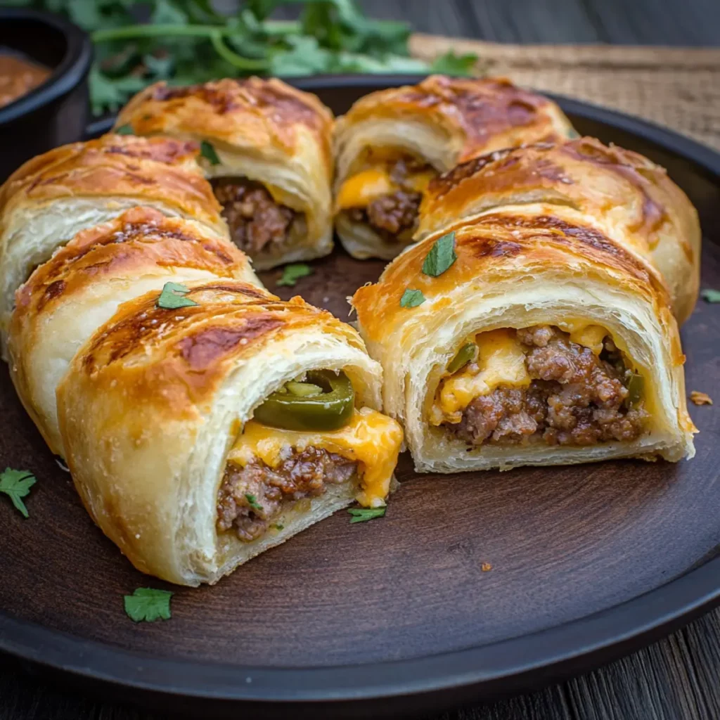 Beef Sausage Rolls - with jalapeño and cheese