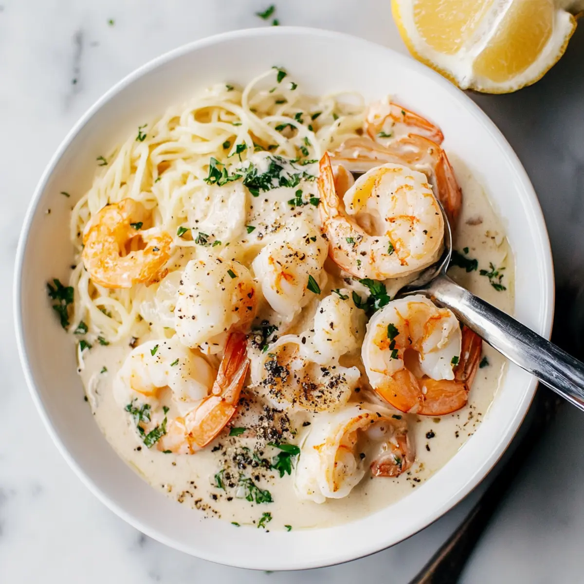Delicious Cream Sauce Seafood Medley with Garlic Cream Sauce