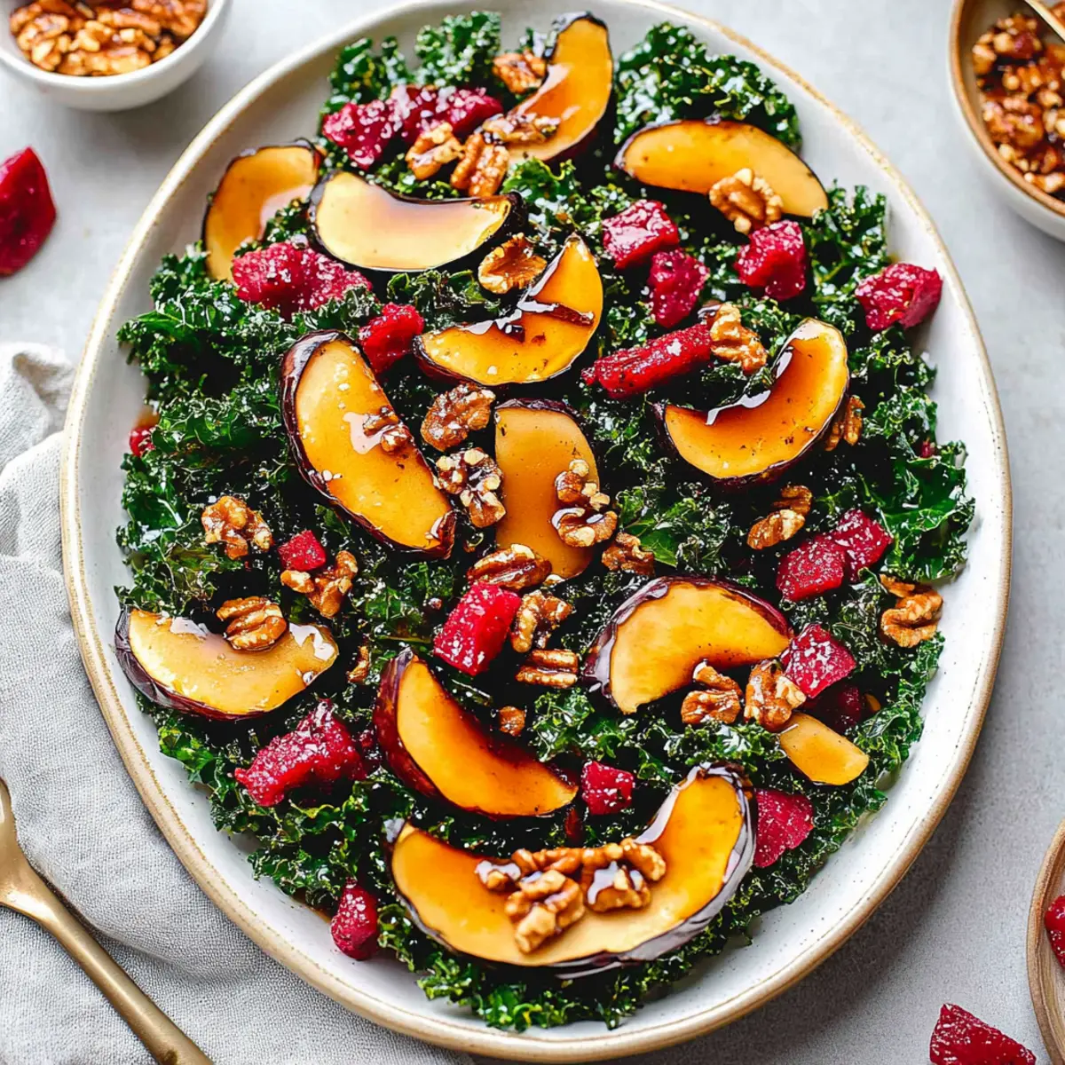 Autumn Kale Salad with Maple Balsamic Vinaigrette Recipe